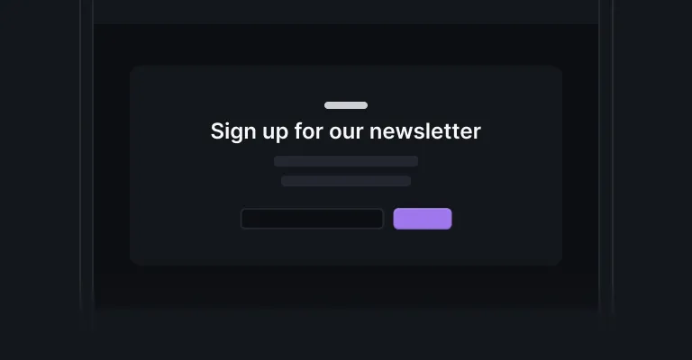 Newsletter CTA sections